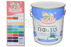 Эмаль ПФ-115 алкидная черная 5кг  Olecolor