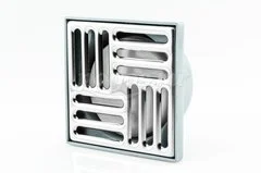 Трап вертикальный d- 50мм, "сухой" затвор решетка нерж. сталь 150*150