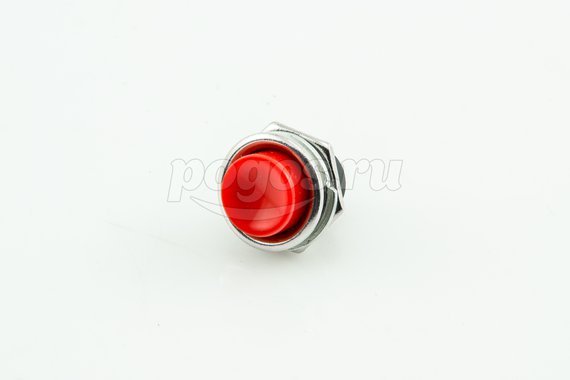 Выключатель-кнопка металл 220V 2А (2с) (ON)-OFF d16.2 красная (RWD-306) REXANT