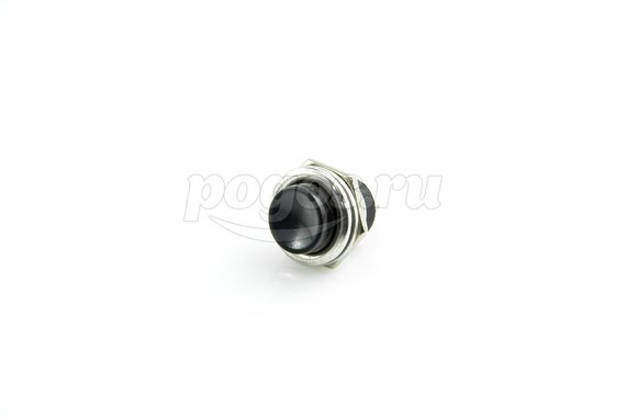 Выключатель-кнопка металл 220V 2А (2с) (ON)-OFF d16.2 черн (RWD-306) REXANT