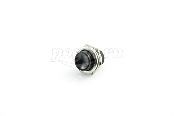Выключатель-кнопка металл 220V 2А (2с) (ON)-OFF d16.2 черн (RWD-306) REXANT