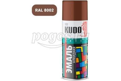 Эмаль аэрозольная алкидная универсальная 520мл RAL 8002 какао  KUDO