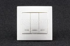Выключатель 3кл с подсветкой 10А белый С/У Таймыр TDM