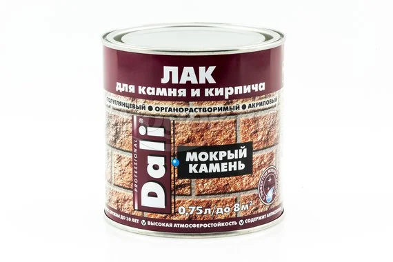 Лак для камня и кирпича «Мокрый камень» 750 мл Dali