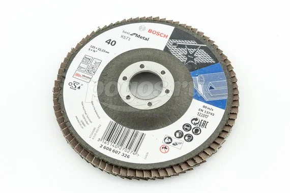 Диск лепестковый BOSCH Best for Metal K40 125х22мм