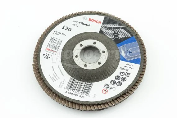 Диск лепестковый BOSCH Best for Metal K120 125х22мм