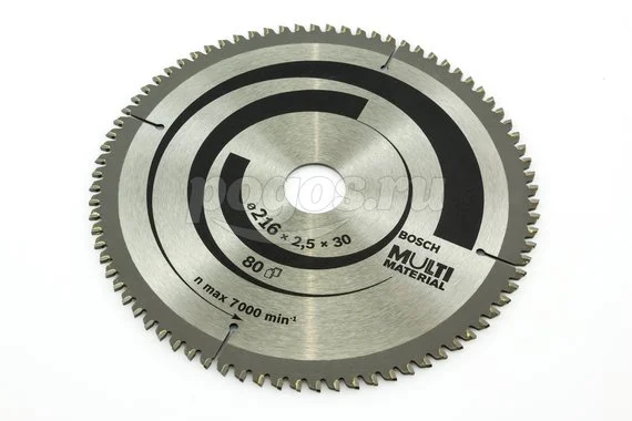 Диск пильный BOSCH Professional Multi Material по дереву 216х30х2.5мм 80Т