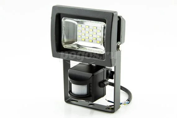Светодиодный прожектор 10W 6500К с датчиком движения Elektrostandard