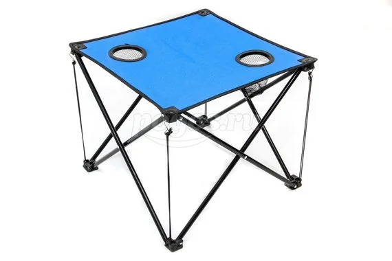 Стол складной 480х480х430мм алюминий 13мм 2 подстаканника oxford 600D