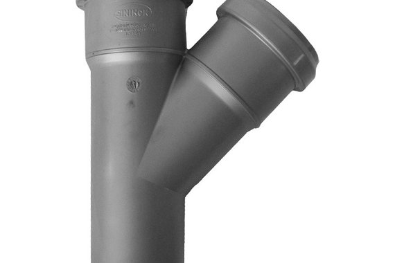 Тройник d- 50*50/45гр для внутренней канализации серый HT SINIKON /20/