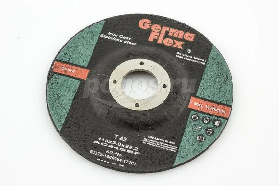 Диск отрезной по чугуну 115х3х22,2 zsn GERMA FLEX