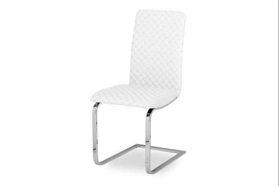 Стул белый стеганый B7113 W SQ  AERO