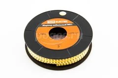 Маркер МК0 -1.5мм кабельный сим."3" 1000шт/ролл TDM