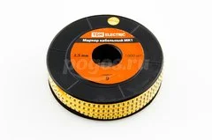 Маркер МК1 -2.5мм кабельный сим."9" 1000шт/ролл TDM