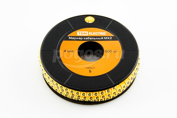 Маркер кабельный МК2 - 4мм сим."5" 500шт/ролл TDM