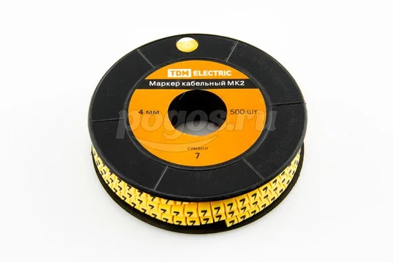 Маркер кабельный МК2 - 4мм сим."7" 500шт/ролл TDM