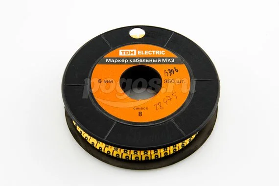 Маркер кабельный МК3 - 6мм сим,8 350шт/ролл TDM