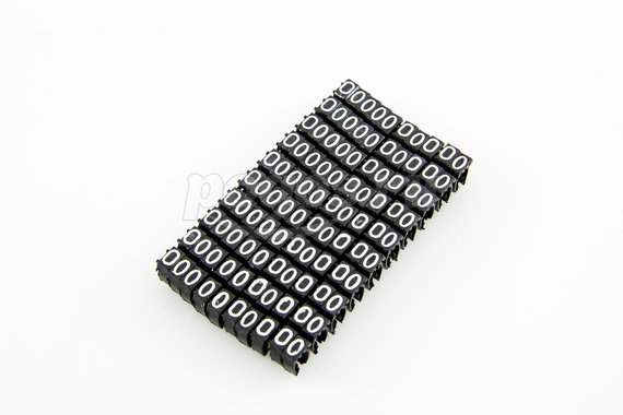 Маркер кабельный наборный - сим. "0" черный 4мм2 (100шт.)  TDM 