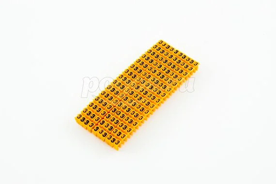 Маркер кабельный наборный - сим.3 оранжевый 1,5 мм2 150шт TDM