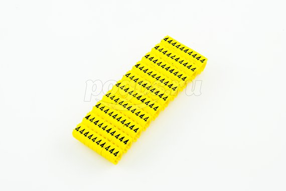 Маркер кабельный наборный - сим. "4" желтый 6 мм2 (100шт.)  TDM 