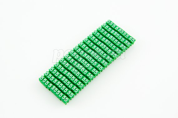 Маркер кабельный наборный - сим.5 зеленый 1,5 мм2 150шт TDM