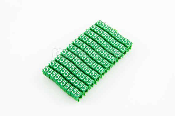 Маркер кабельный наборный - сим. "5" зеленый 4 мм2 (100шт.)  TDM 