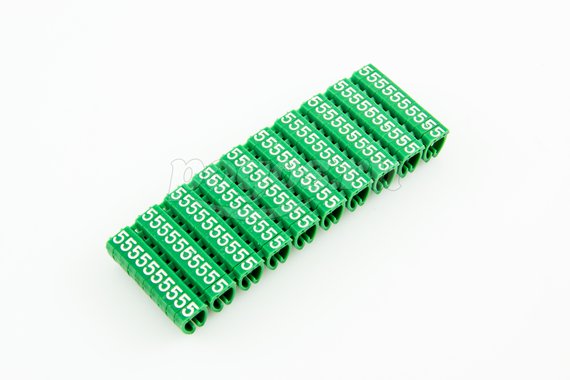 Маркер кабельный наборный - сим. "5" зеленый 6 мм2 (100шт.)  TDM 