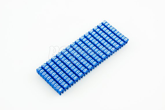Маркер кабельный наборный - сим. "6" голубой 2,5 мм2 (150шт.)  TDM 