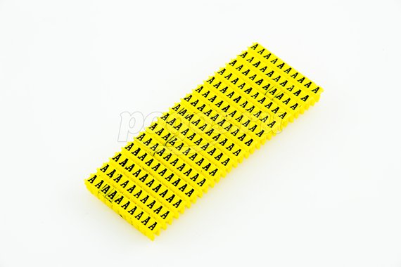 Маркер кабельный наборный - сим. "А" желтый 1,5 мм2 (150шт.)  TDM /10/