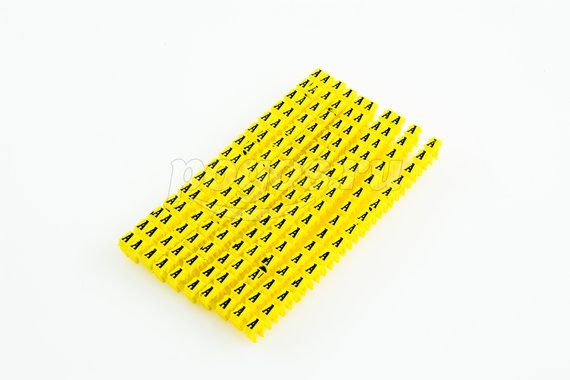 Маркер кабельный наборный - сим. "А" желтый 2,5 мм2 (150шт.)  TDM 