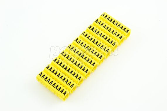 Маркер кабельный наборный - сим. "А" желтый 6 мм2 (100шт.)  TDM 