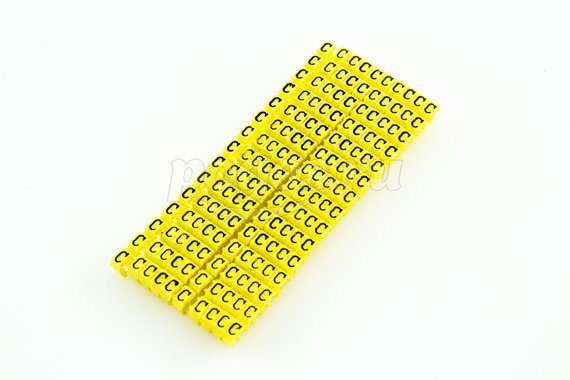 Маркер кабельный наборный - сим. "C" желтый 2,5 мм2 (150шт.)  TDM 