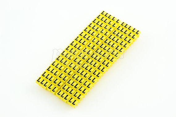 Маркер кабельный наборный - сим. "L" желтый 2,5 мм2 (150шт.)  TDM 