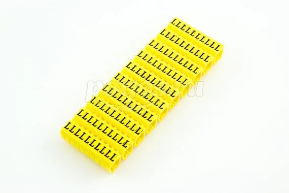 Маркер кабельный наборный - сим."L" желтый 6 мм2 100шт TDM