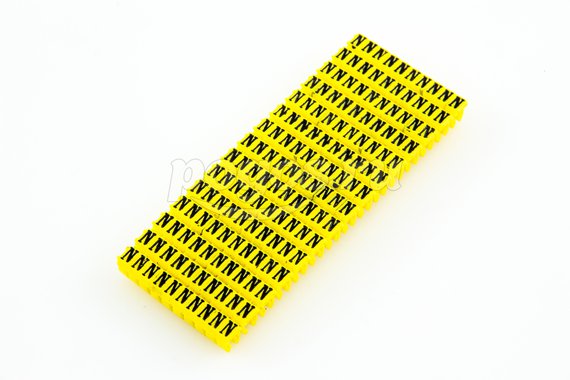 Маркер кабельный наборный - сим. "N" желтый 2,5 мм2 (150шт.)  TDM /10/