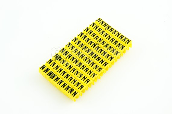 Маркер кабельный наборный - сим. "N" желтый 4 мм2 (100шт.)  TDM 