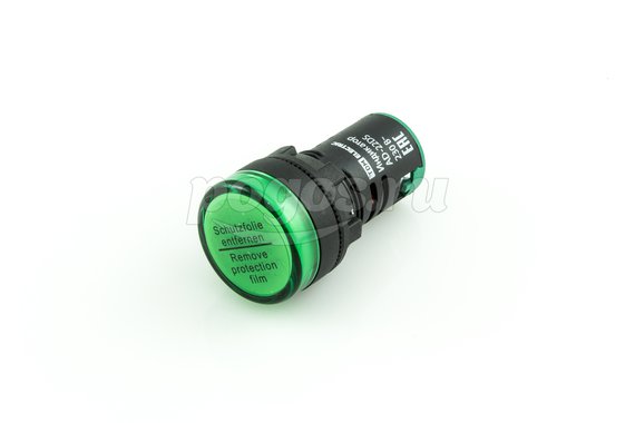 Лампа AD-22DS(LED)матрица d-22мм зеленый 230V  TDM /10/