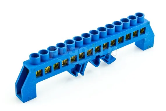 Шина нулевая в изоляторе на DIN рейку 8х12мм,14 групп TDM