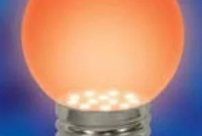 Лампа UNIEL Е27 5W LED-G45 светодиодная красная