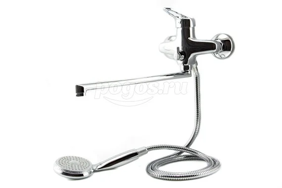 Смеситель однорычажный для ванны, излив 35см керам.дивертор Luna  LEMARK