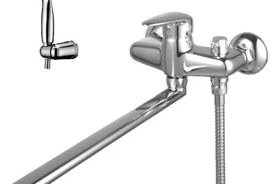 Смеситель однорычажный для ванны излив 35см бок.дивертор Pramen  LEMARK