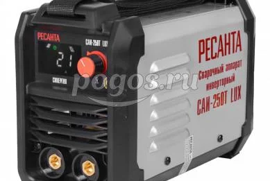 Инвертор сварочный 250А ММА САИ-250Т LUX 220В ПН-70% эл. 1,6-6мм вес 6,23кг   РЕСАНТА