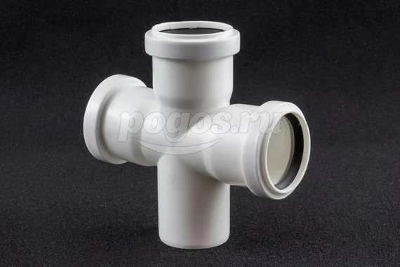 Крестовина 50/87гр для бесшумной  канализ ДИГОР