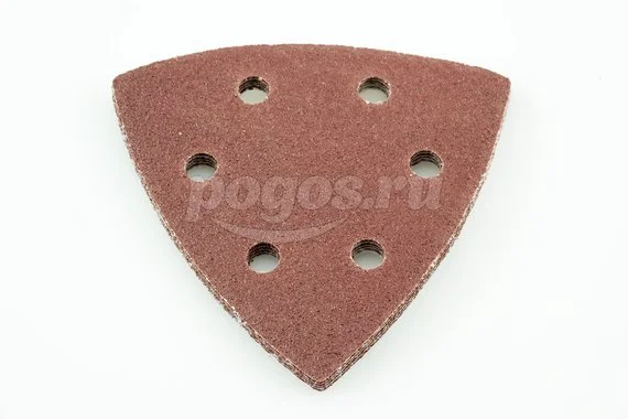 Диск абразивный треугольный MASTER STAYER P 80 93х93х93мм под "липучку" перфорированный 5шт