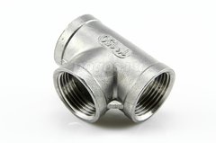 Тройник резьбовой 1" F (33,7мм) AISI 304
