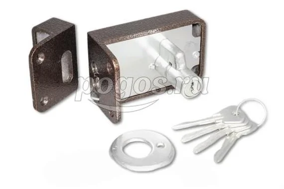 Замок накладной ЗН 2-3 медь  Зенит