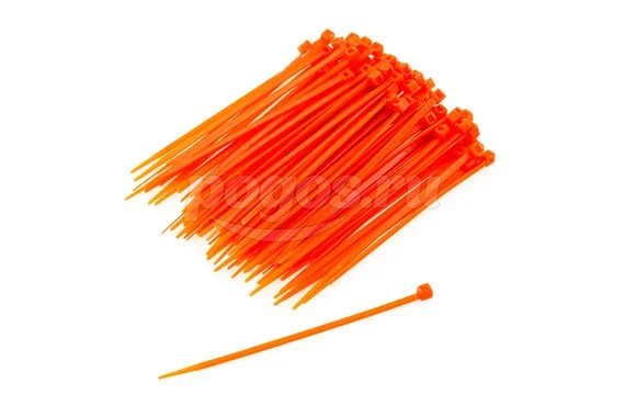 Хомут стяжка пластиковый 2,5х100 красный SAPISELCO