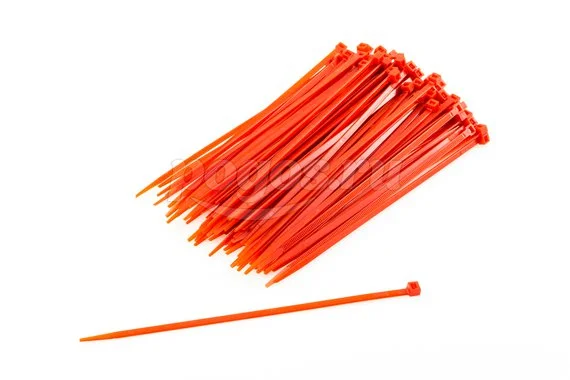 Хомут стяжка пластиковый 4,5х200 красный SAPISELCO