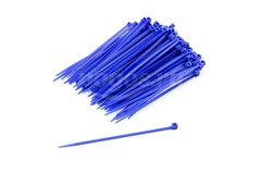 Хомут стяжка пластиковый 2,5х100 синий SAPISELCO