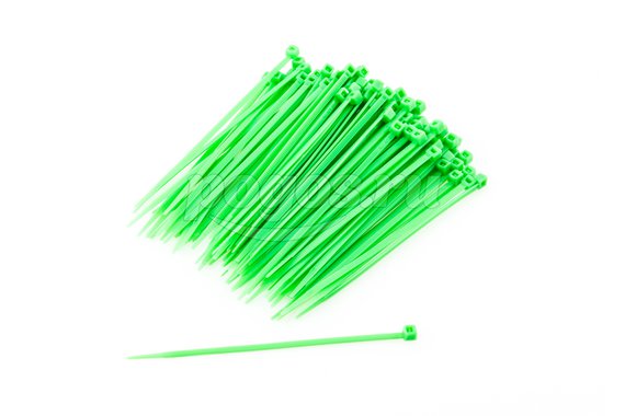 Хомут стяжка пластиковый 2,5х100 зеленый SAPISELCO